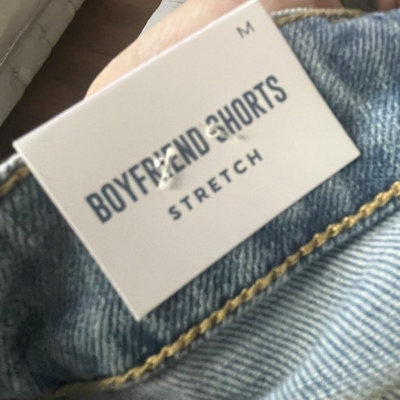 Wax Jeans Shorts Womens Médium Blue Denim Distressed Boyfriend Fit Casual Ladies - Picture 10 of 12